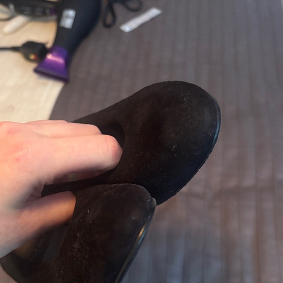 Stuart Weitzman Black Suede chunkier heal size 8.5 - Picture 4 of 12